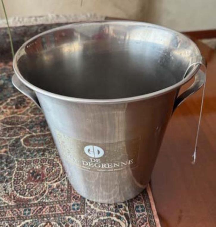 Champagne-wijnkoeler Guy Degrenne + ijs tang - nieuw staat, Huis en Inrichting, Keuken | Servies, Nieuw, Overige typen, Effen