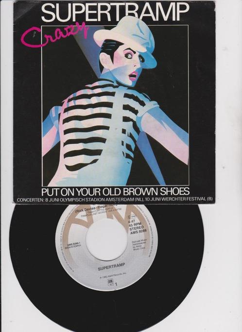 Supertramp – Crazy  1982  pop-rock, Cd's en Dvd's, Vinyl Singles, Zo goed als nieuw, Single, Pop, 7 inch, Ophalen of Verzenden