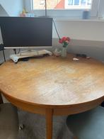 Ronde houte tafel - uitklapbaar, Huis en Inrichting, Ophalen, Zo goed als nieuw