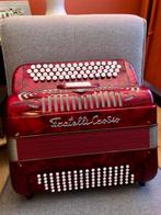 Fratelli Crosio accordeon, Muziek en Instrumenten, Gebruikt, 96-bas, Met koffer, Knopaccordeon