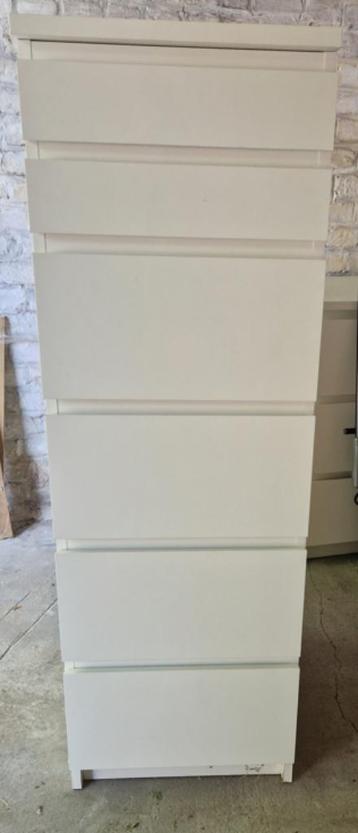 MALM Commode 6 tiroirs, blanc beschikbaar voor biedingen
