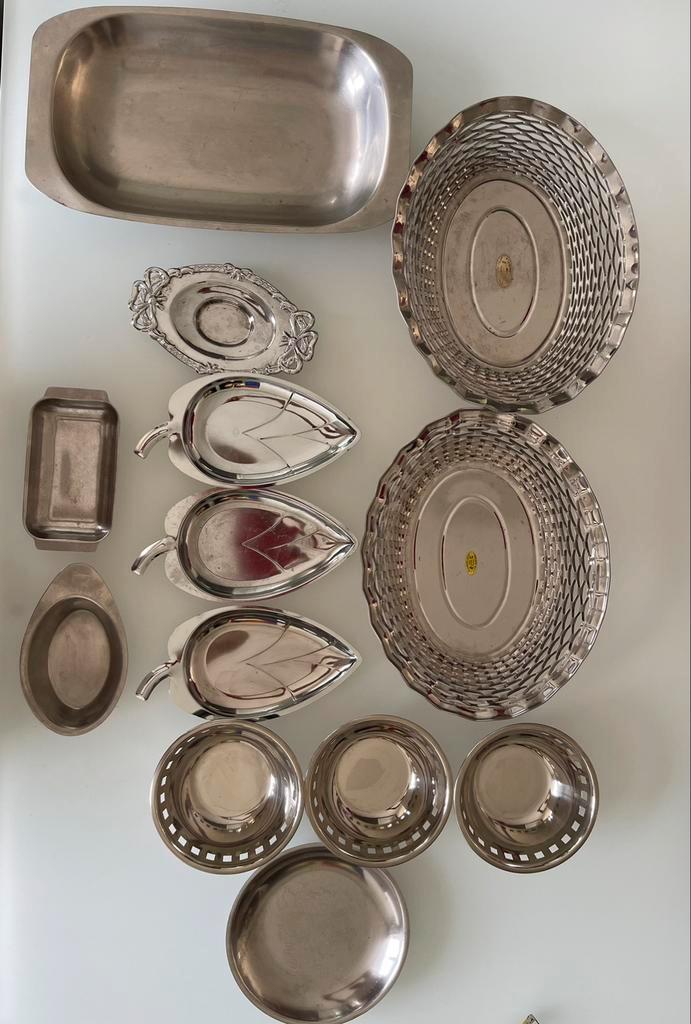 12 stuks inox schalen/potten keuken samen 5€ !, Huis en Inrichting, Keuken | Servies, Gebruikt, Kop(pen) en/of Schotel(s), Overige stijlen