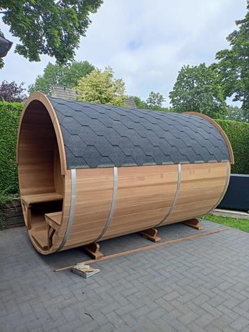 Sauna en tonneau Ayous Thermowood 300cm, Gratis installation disponible aux enchères