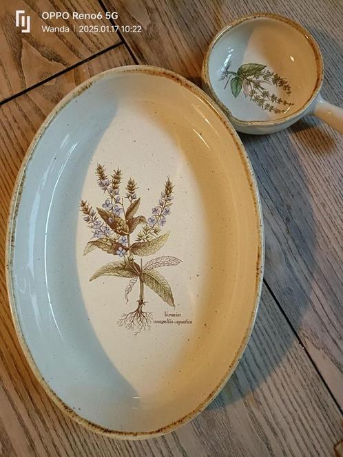 Vintage serveerborden CCF La Cicogne Frans aardewerk, Antiek en Kunst, Antiek | Keramiek en Aardewerk, Ophalen of Verzenden