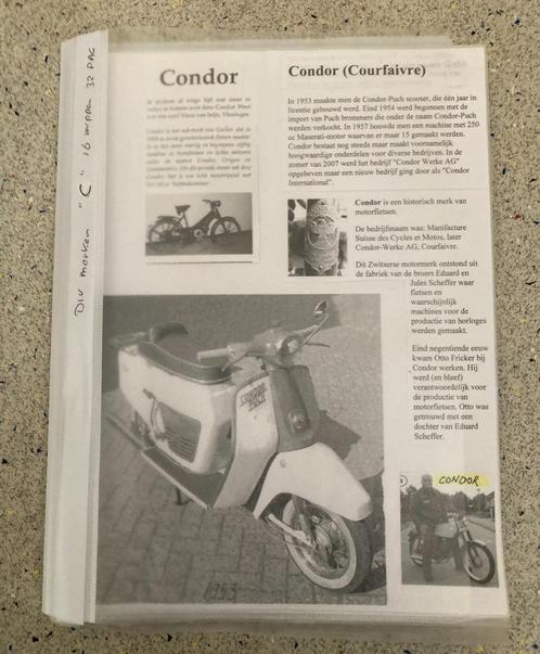 Unieke Map met documentatie bromfietsen Merknaam letter C, Fietsen en Brommers, Handleidingen en Instructieboekjes, Zo goed als nieuw