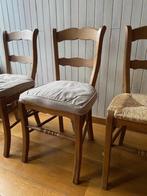Eetkamerstoelen eik, Huis en Inrichting, Vijf, Zes of meer stoelen, Riet of Rotan, Gebruikt, Bruin