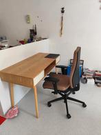 Bureau, met professionele bureaustoel, Huis en Inrichting, Ophalen, In hoogte verstelbaar, Gebruikt, Bureau