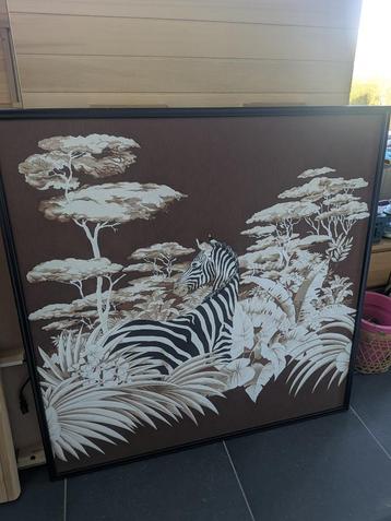 Grand tableau zèbre 123x123, Enlèvement