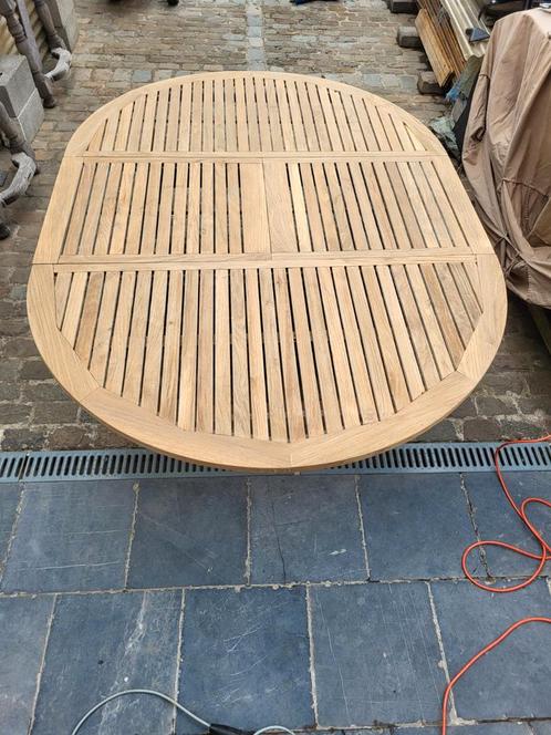 Tuintafels teak  VOLLEDIG opgeschuurd vanaf 225 tot 600€, Tuin en Terras, Schuttingen, Zo goed als nieuw, Ophalen
