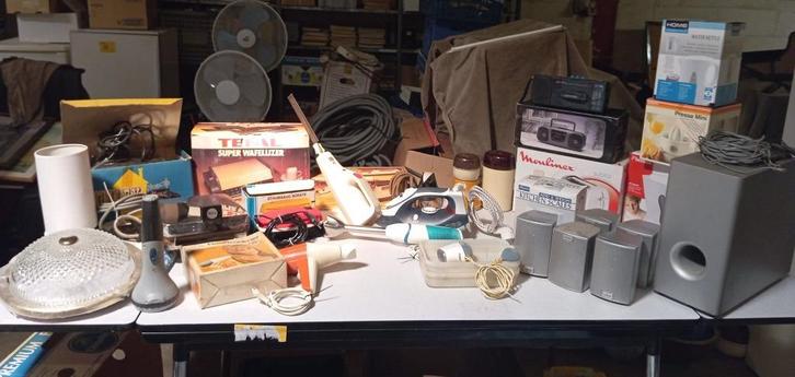 groot lot elektro (waaronder vintage), Antiek en Kunst, Curiosa en Brocante, Ophalen