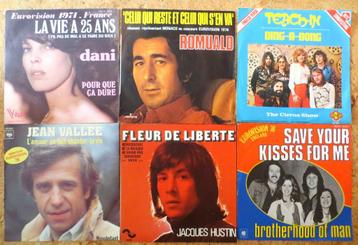 PAKKET VAN 6 x VINYL SINGLES EUROVISION