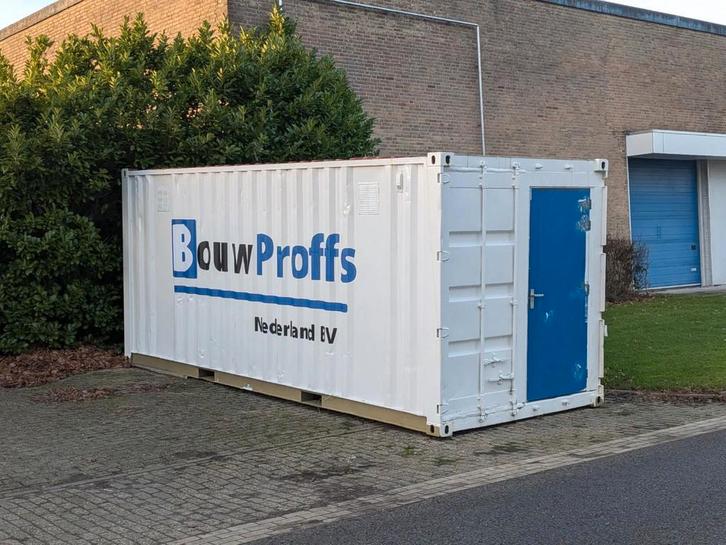20-voet zeecontainer met loopdeur -, Articles professionnels, Machines & Construction | Abris de chantier & Conteneurs