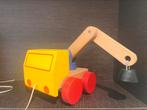 Houten speelgoed auto - takelwagen., Kinderen en Baby's, Speelgoed |Speelgoedvoertuigen, Gebruikt, Ophalen of Verzenden