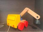 Houten speelgoed auto - takelwagen., Gebruikt, Ophalen of Verzenden