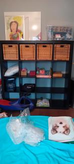 Ikea kallax 16 vakken zwart, Ophalen, 150 tot 200 cm, Zo goed als nieuw, 150 tot 200 cm