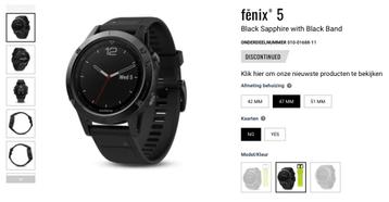 Garmin Fenix 5 - 47mm beschikbaar voor biedingen