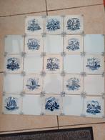 Delfts blauw tegels handgeschilderd, Antiek en Kunst, Antiek | Wandborden en Tegels, Ophalen of Verzenden