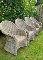 4 rotan landelijke tuinstoelen, Tuin en Terras, Ophalen of Verzenden, Rotan
