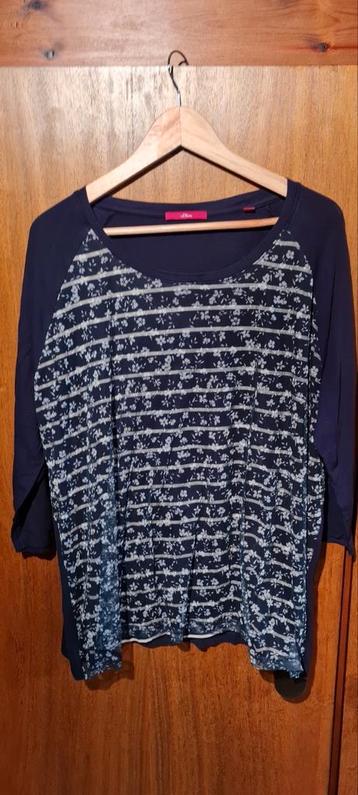 Donkerblauwe longsleeve van S.Oliver in maat 46