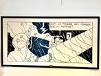Tintin au pays des Soviets - Grand cadre sérigraphie N&B, Gebruikt, Plaatje, Poster of Sticker, Ophalen, Kuifje