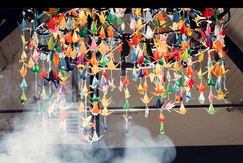 papieren kraanvogels feestdecoratie, Hobby en Vrije tijd, Feestartikelen | Verhuur, Ophalen of Verzenden