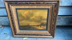 Schilderij aan zee op doek, Antiek en Kunst, Ophalen of Verzenden