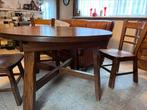 Ronde tafel en 4 stoelen, Huis en Inrichting, Ophalen, Klassiek