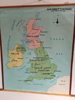 Oude schoolplaat: Groot-Brittannië, Antiek en Kunst, Antiek | Schoolplaten, Ophalen
