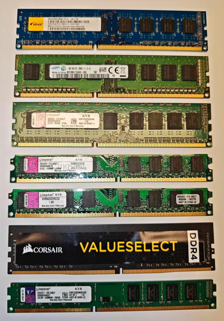 Ram geheugens DIMM DDR2, DDR3, DDR4, Computers en Software, RAM geheugen, Zo goed als nieuw, DDR2, Ophalen of Verzenden