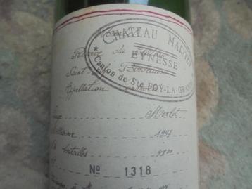Wijnfles chateau Martet 1997 beschikbaar voor biedingen