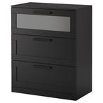 Commode Ikea Brimnes en noir en très bon état, 3 ou 4 tiroirs, 25 à 50 cm, Autres essences de bois, Moins de 100 cm