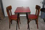 table bistrot + 2 chaises, Antiquités & Art, Enlèvement