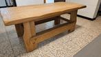 Table de salon en chêne massif artisanal, Huis en Inrichting, Tafels | Salontafels, Ophalen, Zo goed als nieuw, Eikenhout