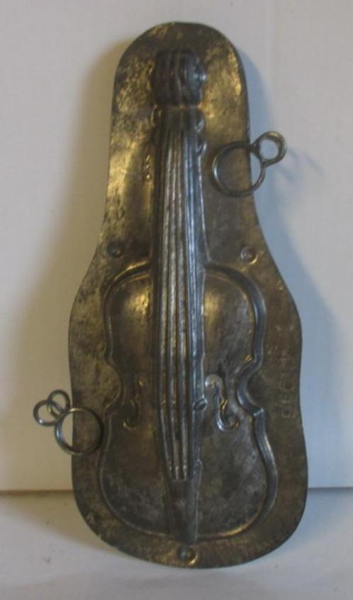 antieke chocoladevorm mold viool Reiche, Antiek en Kunst, Curiosa en Brocante, Verzenden