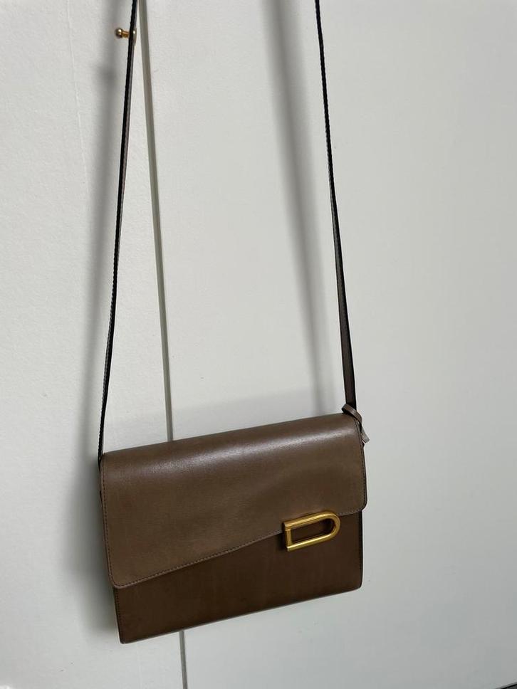 Delvaux clarion handtas taupe, Handtassen en Accessoires, Tassen | Damestassen, Gebruikt, Handtas, Ophalen of Verzenden