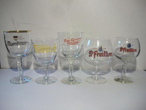Glazen Maredsous, Bon Secours - bierglazen, Verzamelen, Glas en Drinkglazen, Ophalen of Verzenden