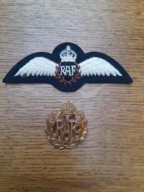 Aile RAF + emblème de casquette, Collections, Objets militaires | Seconde Guerre mondiale, Armée de l'air, Enlèvement ou Envoi
