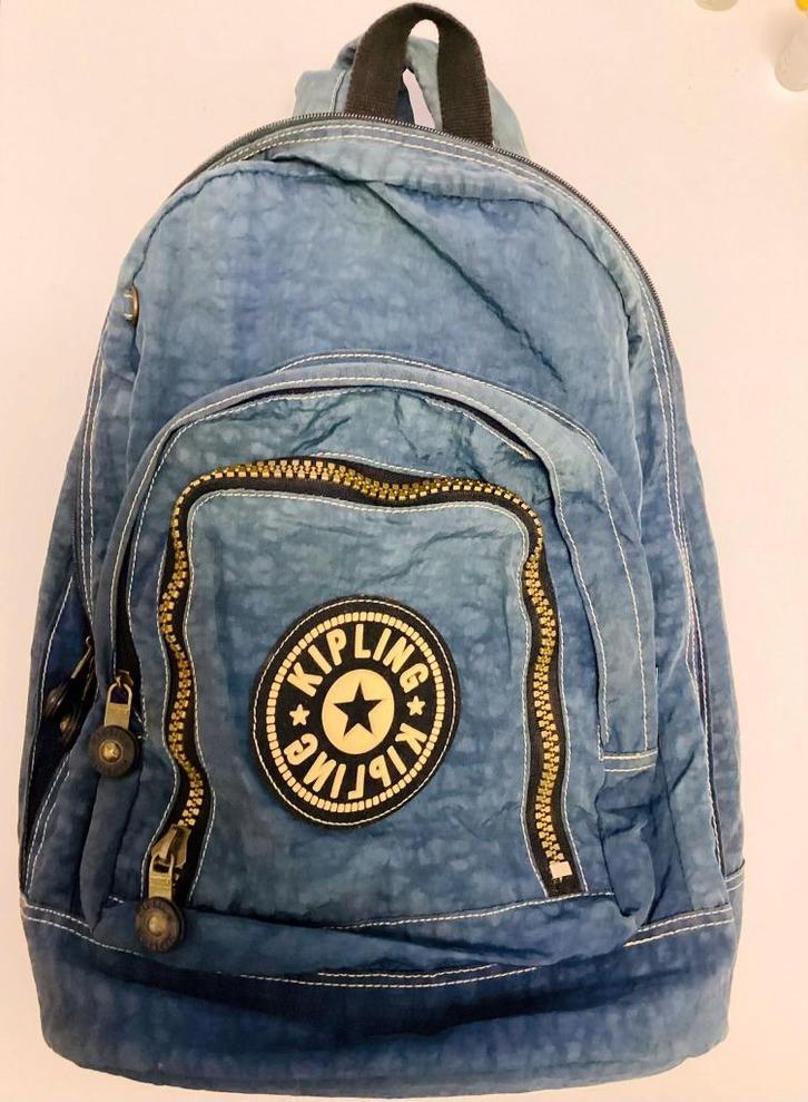 Caribbean Blue Kipling Satchel rugzak - In goede staat, Handtassen en Accessoires, Tassen | Schooltassen, Gebruikt, Rugtas, 30 tot 40 cm