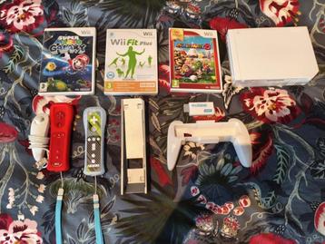 Nintendo Wii Bundel, Enlèvement, Utilisé, Avec 2 manettes, Avec jeux