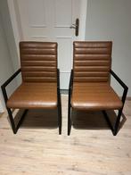 Gratis 2 bruine stoelen, Ophalen, Zo goed als nieuw, Stof