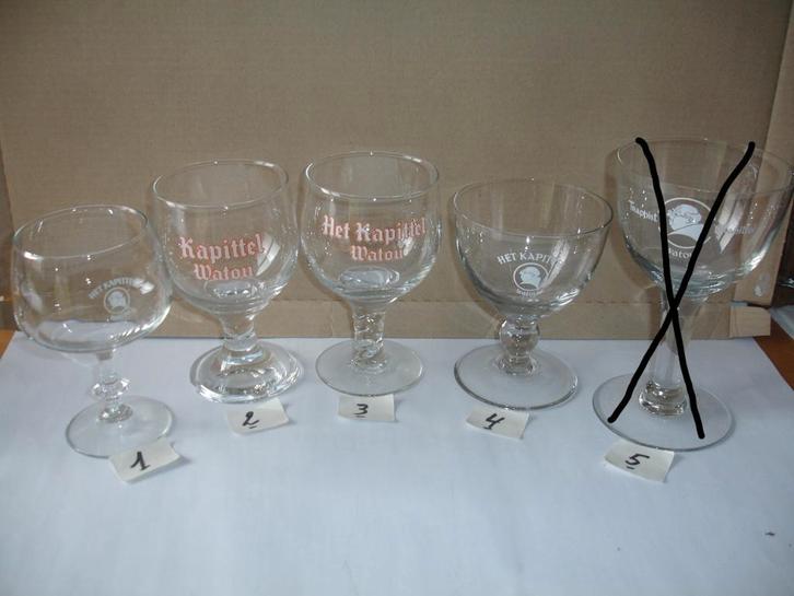 Bierglazen Het Kapittel of Kapittel, brij. Van Eecke, Verzamelen, Biermerken, Zo goed als nieuw, Glas of Glazen, Overige merken