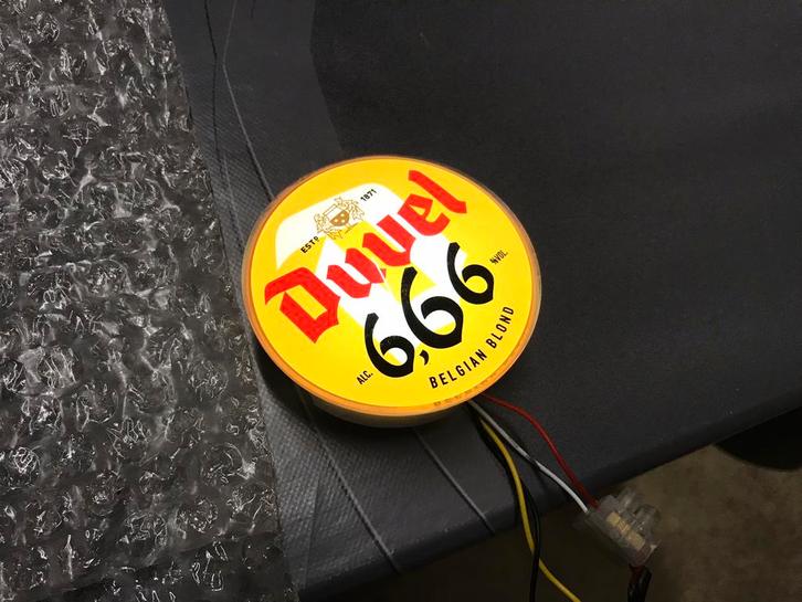 Objectif conique Duvel 6,66 % avec éclairage, Collections, Marques de bière, Neuf, Autres types, Enlèvement ou Envoi