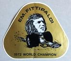 STICKER FORMULE I  EM. FITTPALDI 1972 WORLE CHAMPION, Ophalen of Verzenden