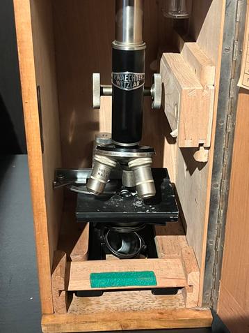 Microscope P.WAECHTER WETZLAR version de luxe, Enlèvement ou Envoi, Utilisé, 400x à 1000x, Microscope biologique