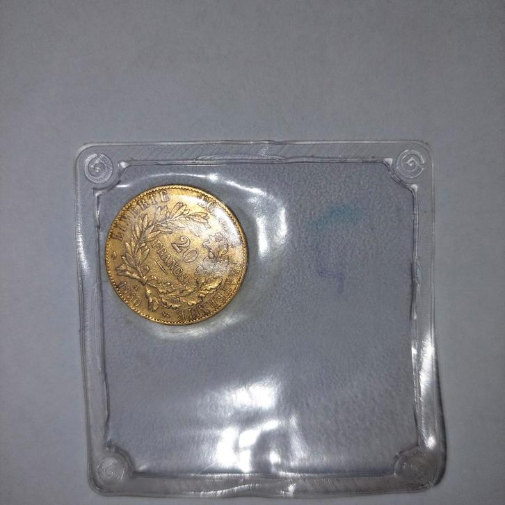 20FR GOUD CERES 1850 A FRANKRIJK VERZEGELD OORHOOG SUP, Postzegels en Munten, Munten | Europa | Niet-Euromunten, Losse munt, Frankrijk