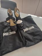 hoge haksandalen - JUST  CAVALLI, Zwart, Ophalen of Verzenden, Zo goed als nieuw, Schoenen met hoge hakken