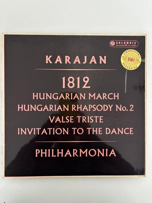 Herbert von Karajan Philharmonia ‎– 1812  (1959), Cd's en Dvd's, Vinyl | Klassiek, Zo goed als nieuw, Romantiek, Orkest of Ballet