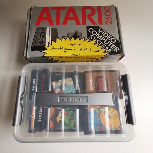 Atari boîte et jeux, Games en Spelcomputers, Spelcomputers | Atari, Zo goed als nieuw, Atari 2600, Met 1 controller, Met games