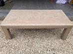 Grijs eiken salontafel 140*70 cm, Huis en Inrichting, Tafels | Salontafels, Ophalen, Gebruikt, 100 tot 150 cm, 50 tot 100 cm