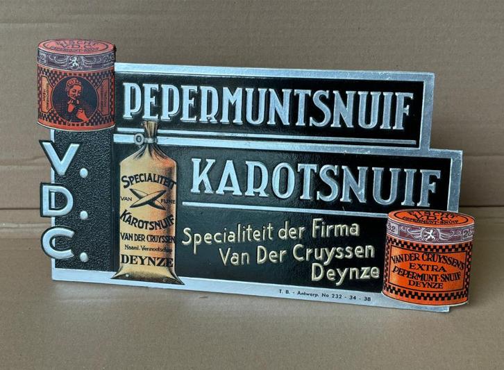carton PEPERMUNTSNUIF  Van Der Cruyssen Deynze 1938 V.D.C., Verzamelen, Merken en Reclamevoorwerpen, Nieuw, Verzenden